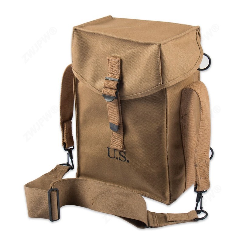 WWII US Amry Military M1 General Purpose Ammo Bag With Strap Pouch