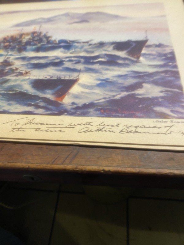 Task Force ( U S S Cleveland. ) By Arthur Beaumont Signed $175 gallery