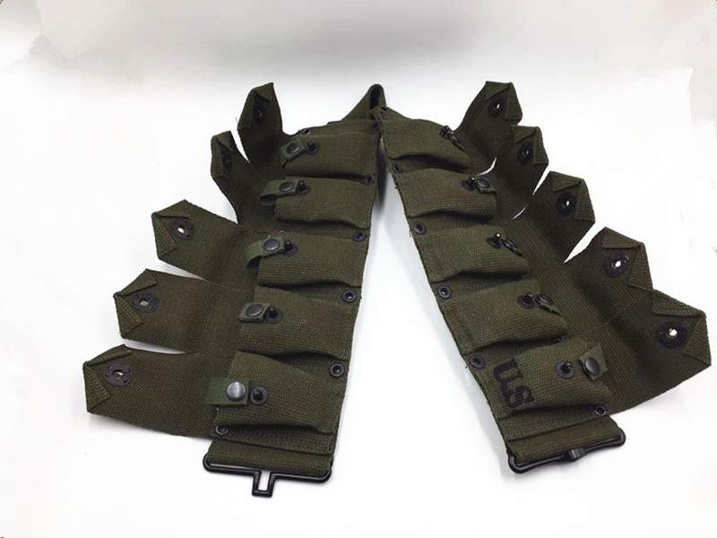 WW2 US ARMY M1 CANVAS GARAND TEN CELL POUCH ARMY GREEN HIGHT QUALITY gallery