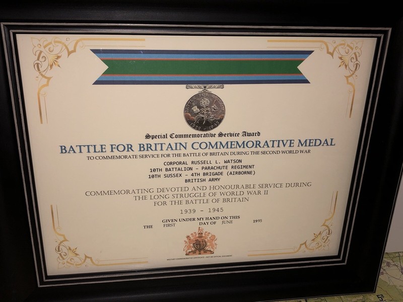 SCSA - BATTLE FOR BRITAIN COMMEMORATIVE CERTIFICATE ~ Type 1 gallery