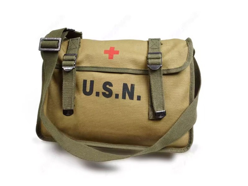 WWII USN Field Pack Bag Canvas Shoulder Bag Emergency Bag-1381 gallery