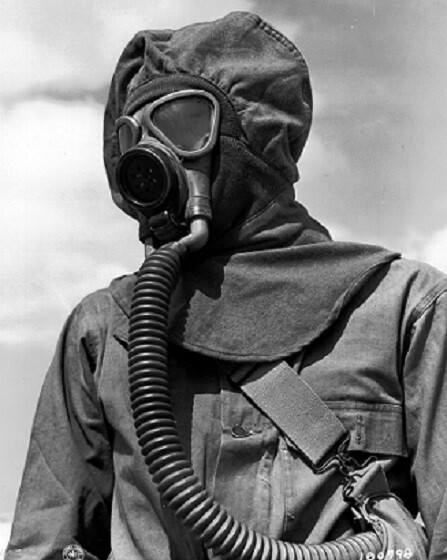 Chemical Warfare Soldier Training at Fort Bliss Texas WWII 8×10 Photo 407a