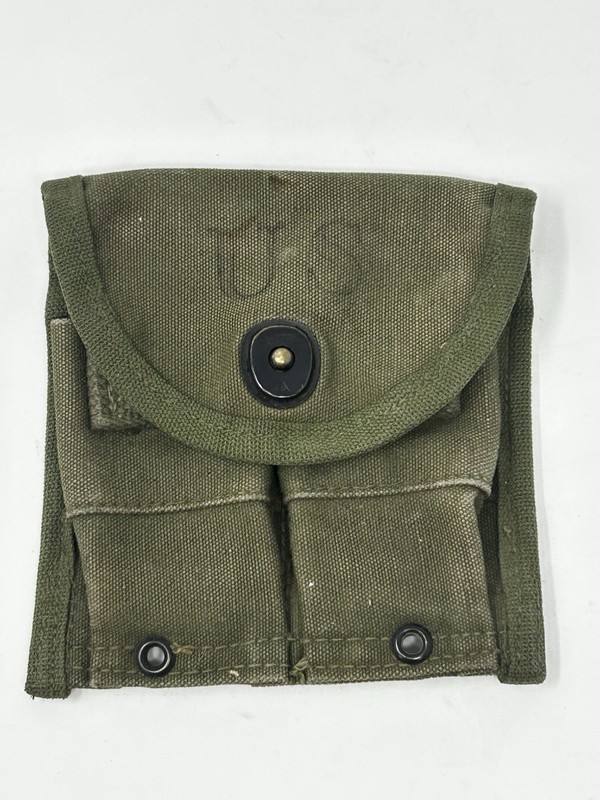 US Army M1 Carbine Ammo Pouch 1952 Pattern OD Green Vietnam Era Canvas Original