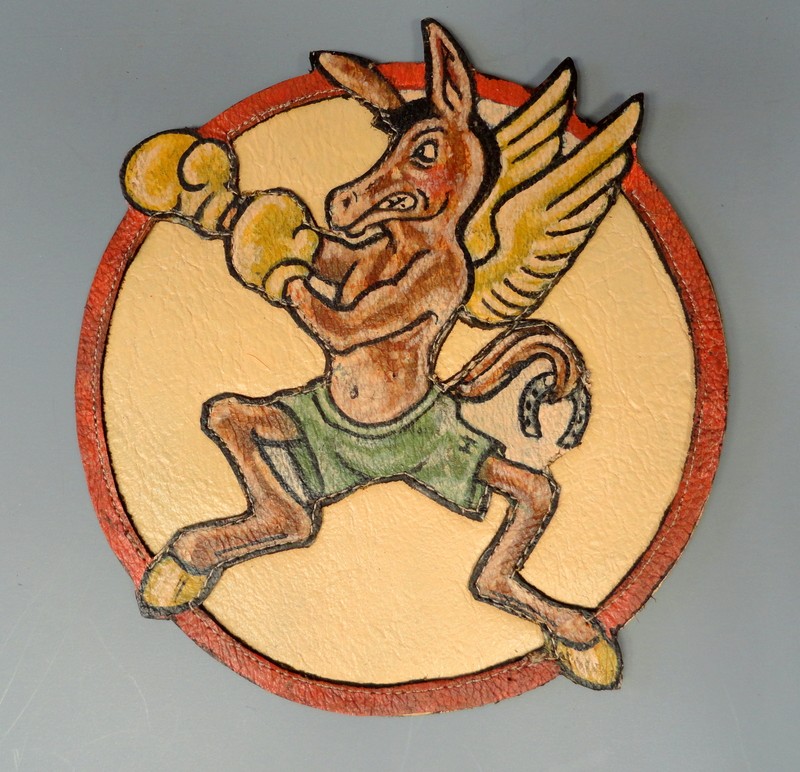 WWII USAAF 334TH FS, 4TH FIGHTER GROUP LEATHER SQUADRON PATCH