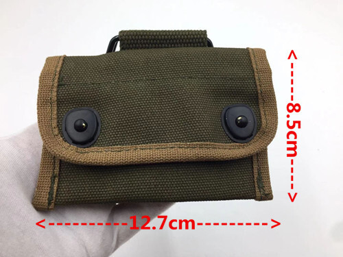 WW2 KOREAN WAR US ARMY KHAKI FIRST AID POUCH WITH HOOK Compass Bag Green