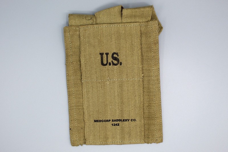 REPRODUCTION: US Army 3 Pocket Magazine Beige Canvas Pouch . FLU3338 gallery