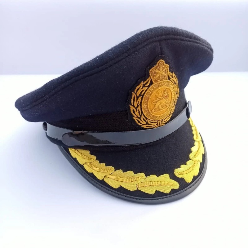 Lion of Judah Ethiopian Repro Hat Naval Blue Visor Cap With Oakleaves Handmade gallery