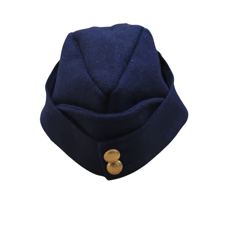 WWII British Military Cap 1940 Chip Hat Uniform Blue Kings Crown Side Cap(56 CM) gallery