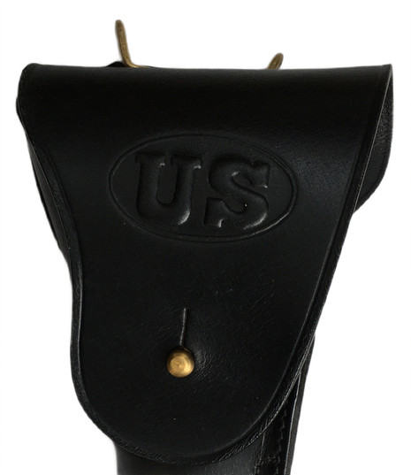 WWII U.S COLT Leather M1911 .45 Hip Holster- Left Hand Version - BLACK COLOR gallery