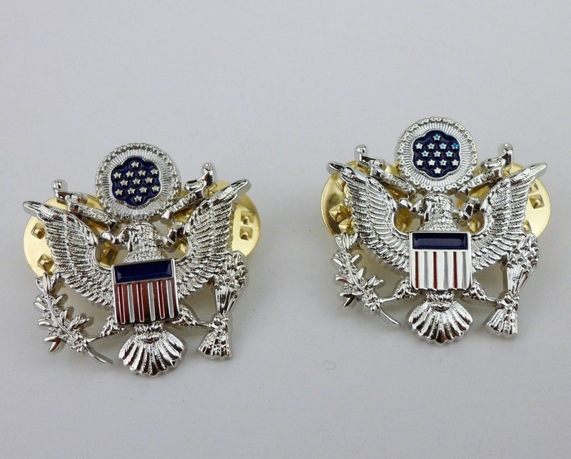 Set WWII US Army Officer 5 Stars General Rank Badges eagle US Pin Insignia gallery