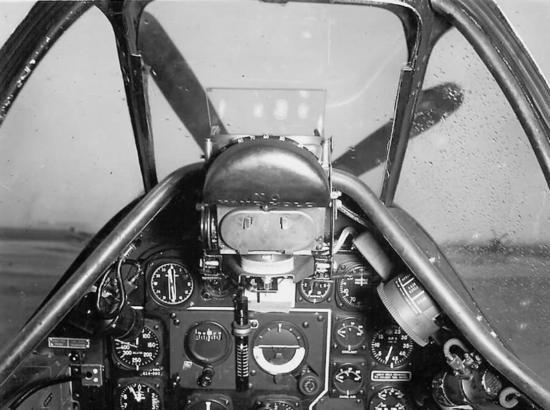 WWII B&W Photo US P-51 Mustang Cockpit North American Aviation USAAC WW2 /5066