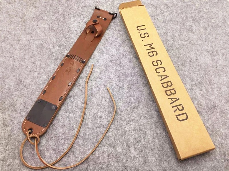 US WW2 PARATROOPER M6 LEATHER SHEATH KNIFE POUCH REPLICA HIGH QUALITY gallery