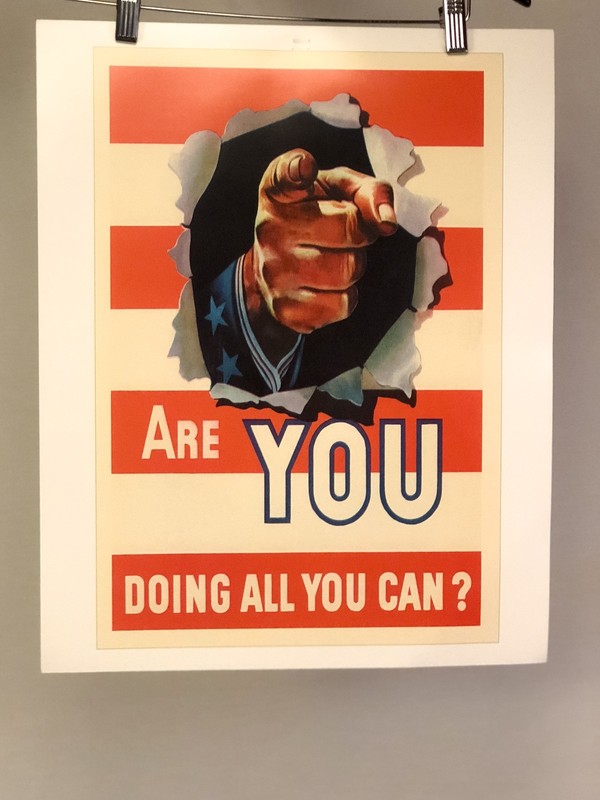 Set of Four WWII-Era Poster Reproductions 16x20 Hold The Line, Are You Doing.... gallery