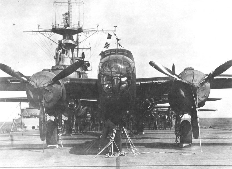 B&W WWII Photo Doolittle Raid B-25 USS Hornet WW2 World War Two Japan US Navy