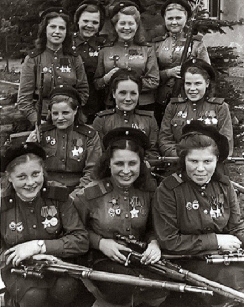 Women Russian Snipers 1945 WWII World War 2 8x10 Photo 775