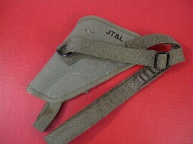 WWII US Army M3 Style OD Canvas Shoulder Holster - S&W Victory .38 Rev. - Repro gallery