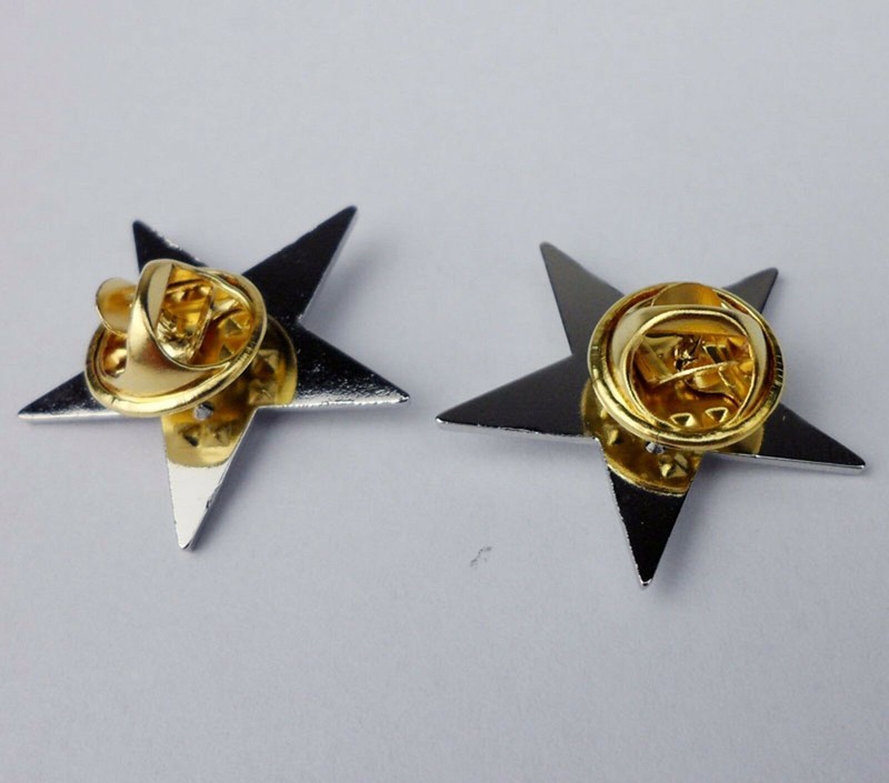 US Military One Stars General Rank Badge Pin Insignia PAIR gallery