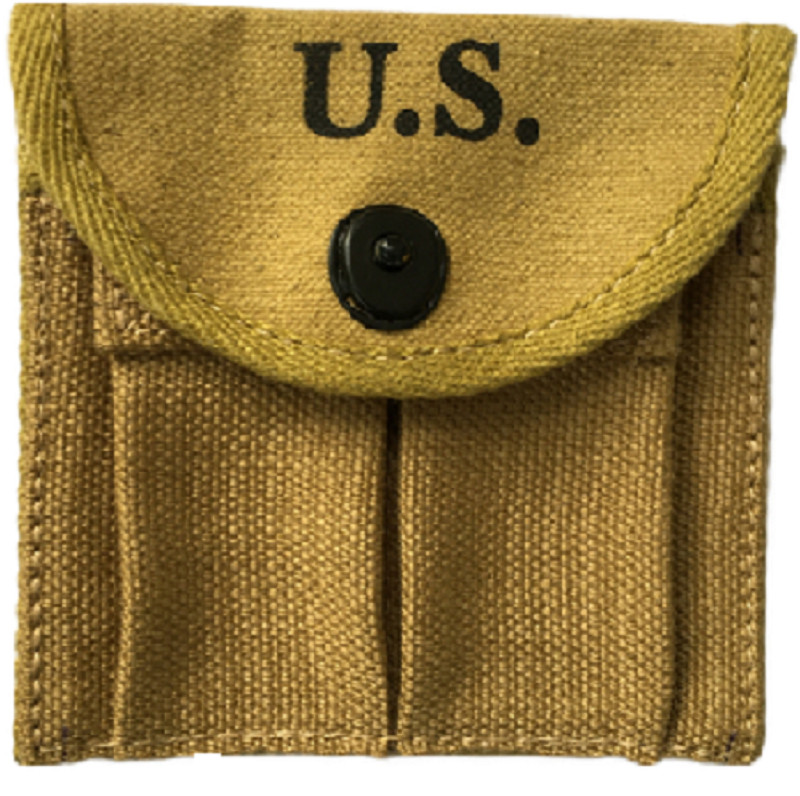 US WWII M1 Carbine Khaki Canvas Ammo Pouches Set of 5 Military Reproduction gallery