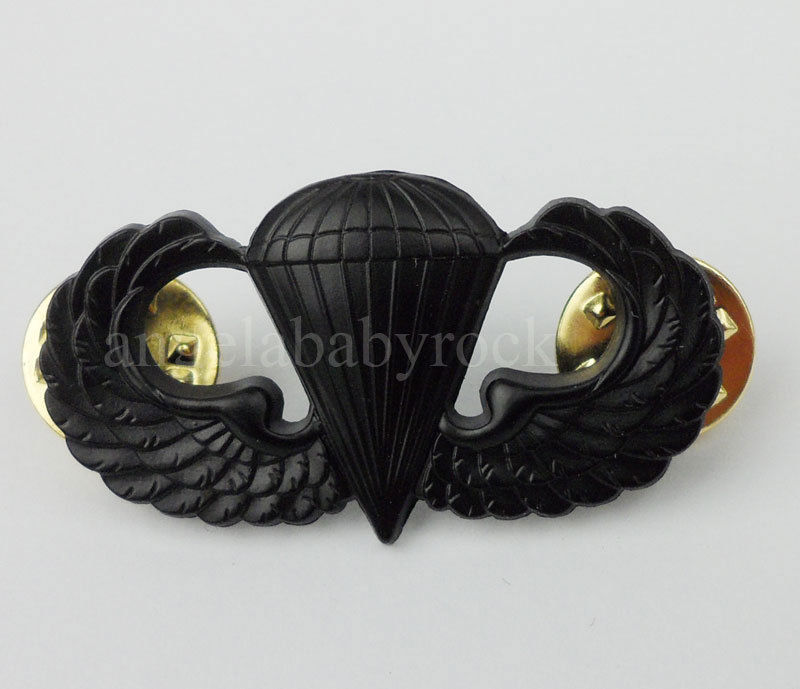 WW2 US Army Airborne Paratrooper Jump wings Badge Pin Airborne WINGS BK
