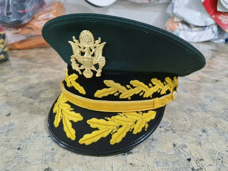 WWII WW2 Replica Boxed U.S. Army Model 1902 General's Full Dress Visor Cap Hats gallery