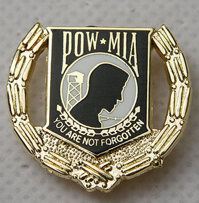 US USA Army Pow Mia Prisoner of War Military Hat Lapel Badge Pin