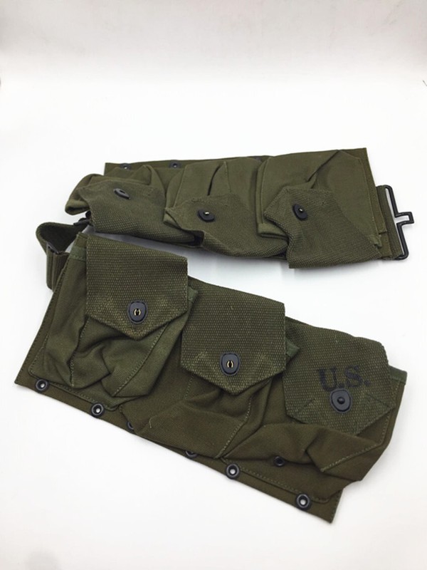 WW2 US ARMY SIX CELL CANVAS BAR POUCH GREEN HIGHT QUALITY