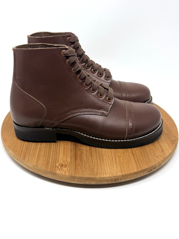 NEW SMW Reproduction WWII Model I Type II Russet Low Boots w rubber soles US 7 D gallery