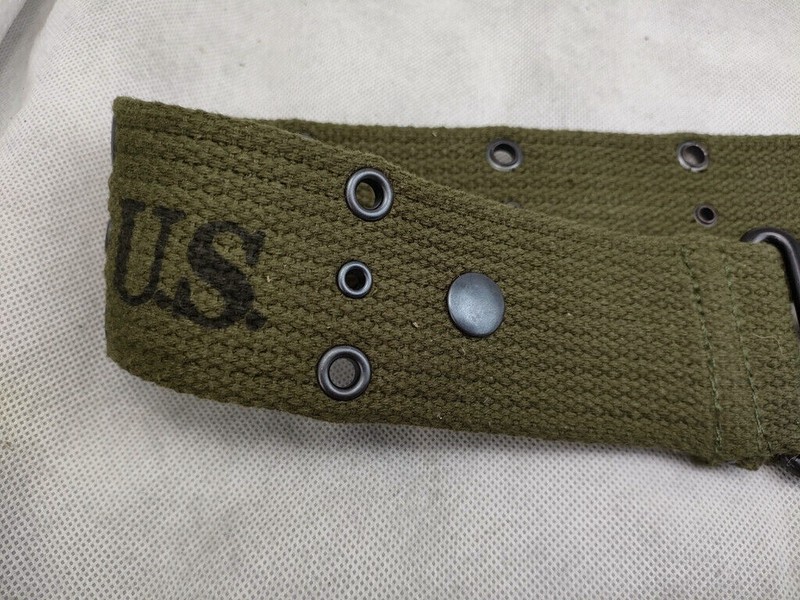 WW2 US ARMY VIETNAM WAR M1956 FIELD EQUIPMENT BELT & M1 CANVAS MAGAZINE POUCH gallery