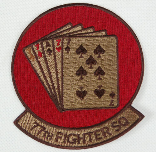 US USAF 77TH FIGHTER SQUADRON EMBROIDERED PATCH