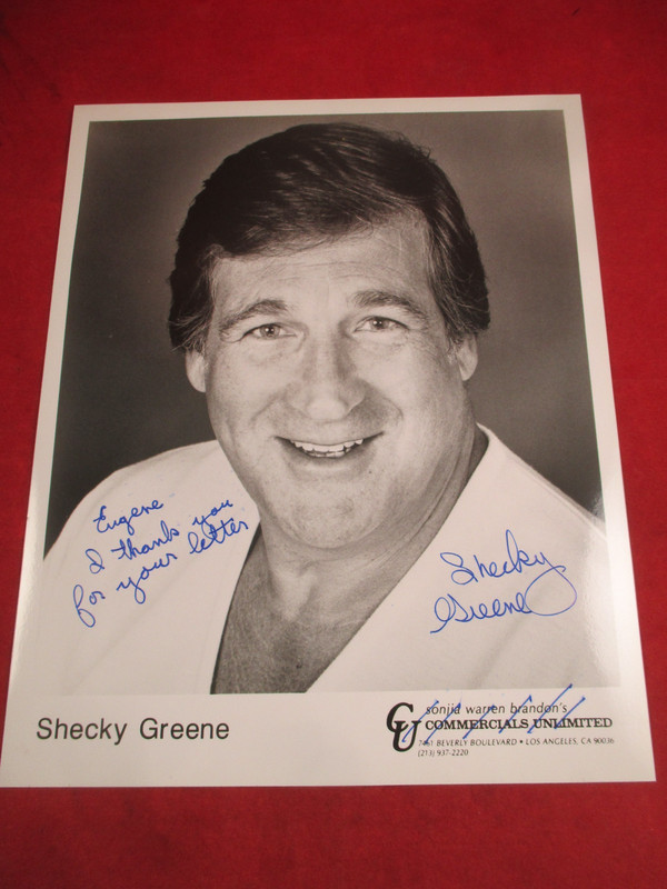 AUTHOR SIGNED / AUTOGRAPH INDEX CARD: COMEDIAN SHECKY GREENE, SPLASH, COMBAT! gallery