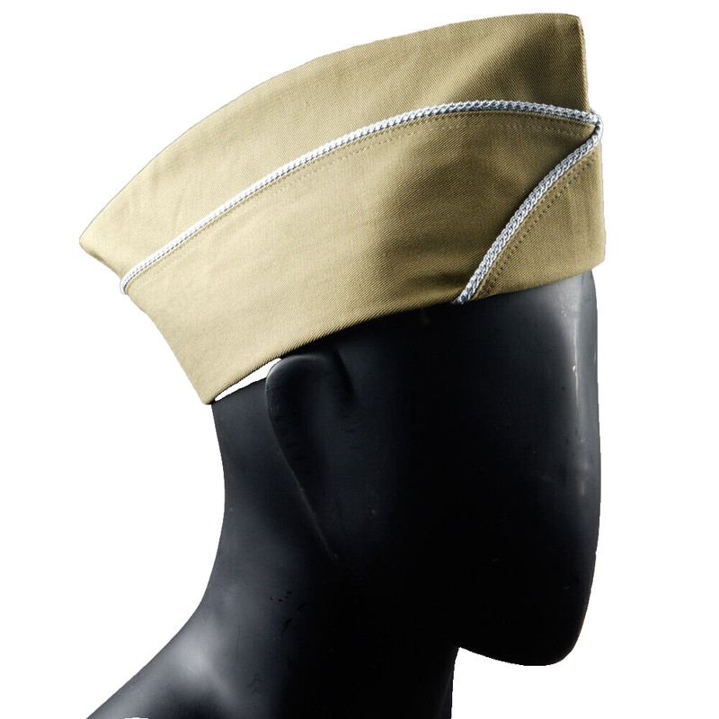 WW2 US Infantry PARATROOPER GARRISON CAP Blue Piping khaki HAT SIZE 58