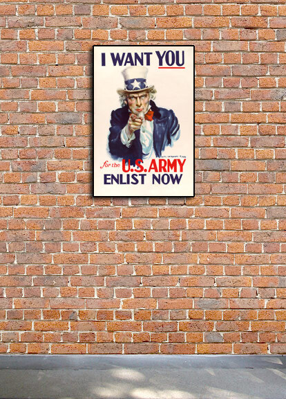 “I Want You for the U.S. Army” 1940 Vintage Style Flagg WW2 War Poster 24x36 gallery