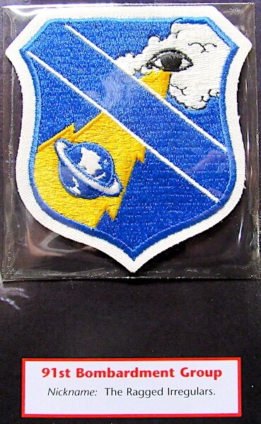 91st BOMBARDMENT GROUP ~ Willabee & Ward ~ WWII EMBLEMS of AIR WAR PATCH Only