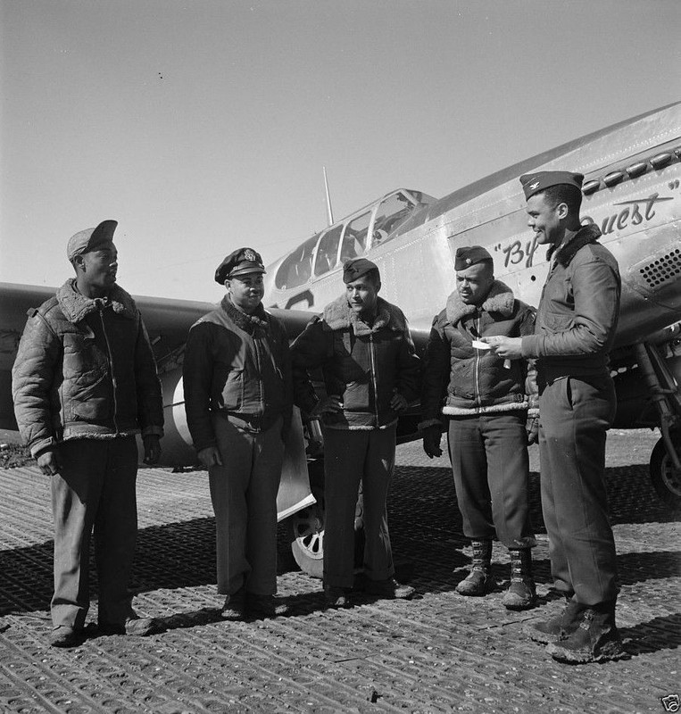 Tuskegee Airmen War Bond Ramitelli Italy March 1945 8×10 World War II WW2 Photo