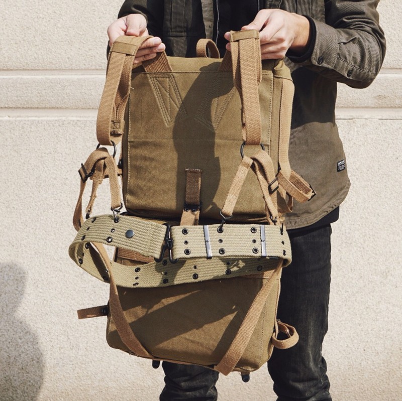 WW2 US ARMY USMC M1941 782 BACKPACK SET PACK SYSTEM COMPLETE (HAVERSACK+KNAPSACK gallery