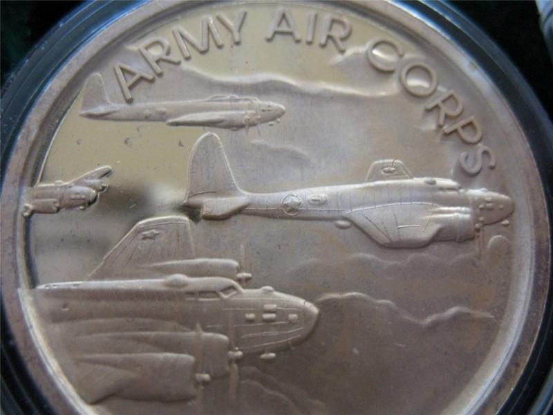 1+.OZ.999 RARE SILVER COIN WWII DEC 7 1941 PEARL HARBOR + GOLD ARMY AIR CORPS