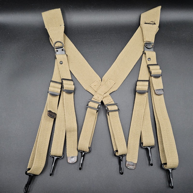 WWII M1936 Combat Field Pack Suspenders 74-S-389 REPRODUCTION