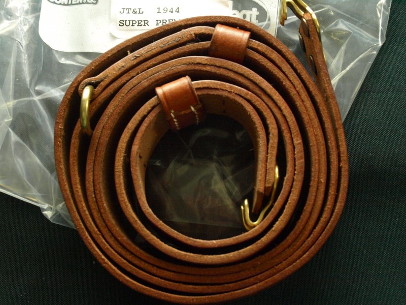 M1907 USGI style SLING ltrh. drum dyed super premium JT&L 1944 BRASS FITTINGS gallery