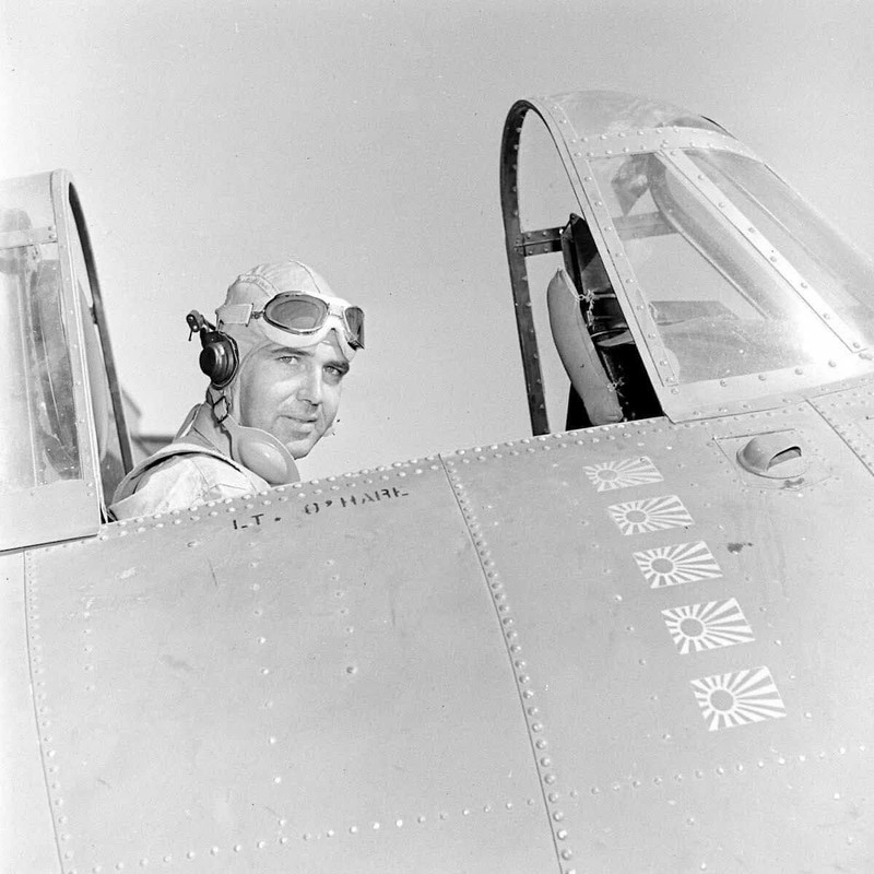 WW2 WWII Photo World War Two / US Navy Ace Butch O'Hare 1942 F4F Wildcat