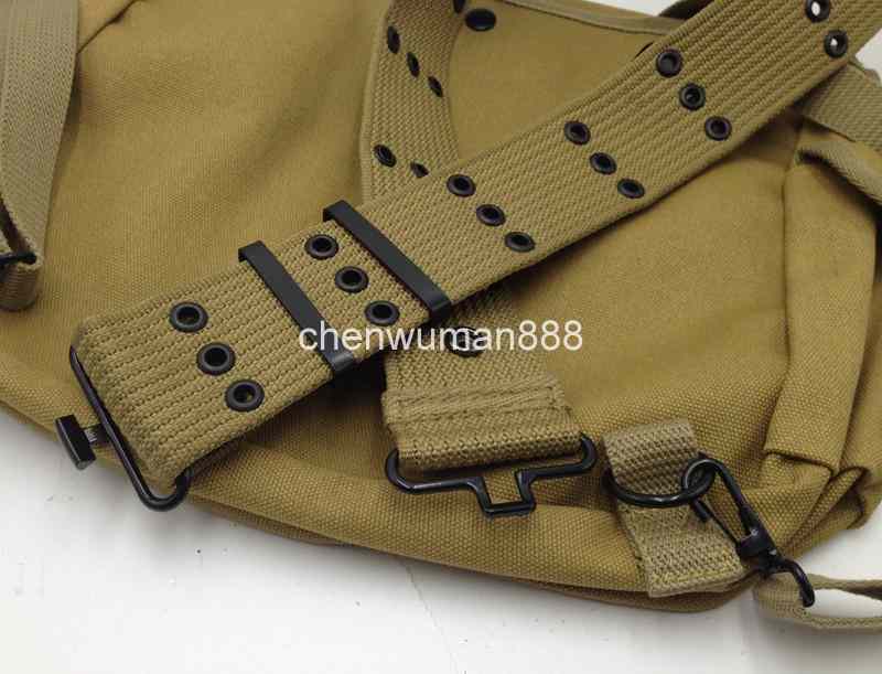 WWII 2 US AMRY USMC AMMO COMBAT EQUIPMENT WEBBING EQUIPMENT CANVAS BELT gallery