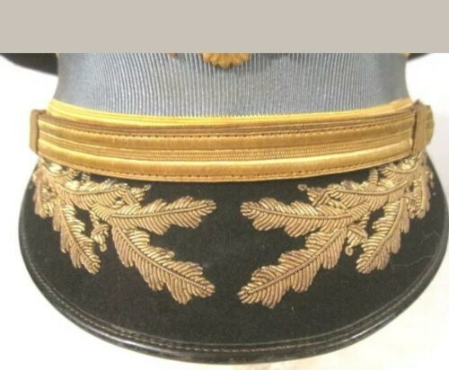 USA Hat Cap - Infantry Dress Blue Visor Cap w/Oak Leaf Brim USA Caps Hats gallery