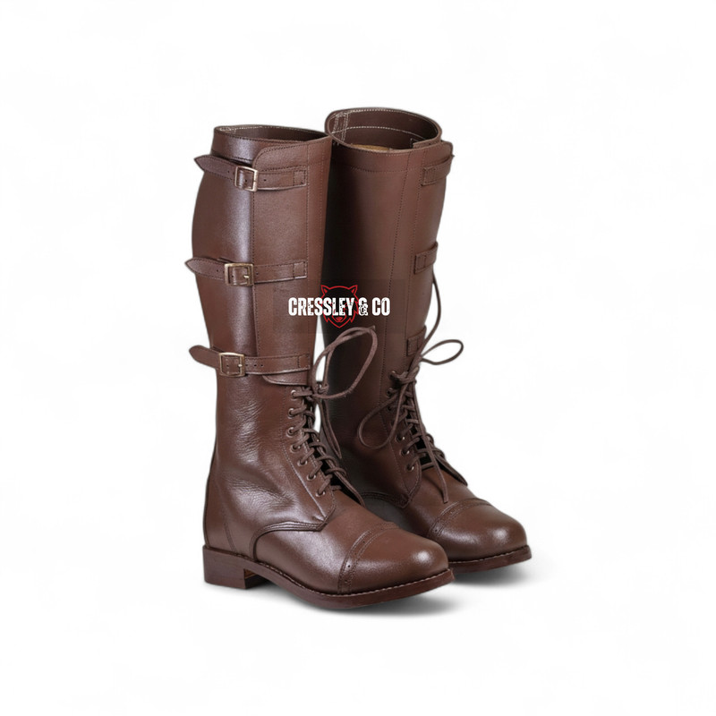 WW2 US M40 CAVALRY 3 BUCKLE OFFICER RIDING BOOTS REPRO – Made to Size gallery