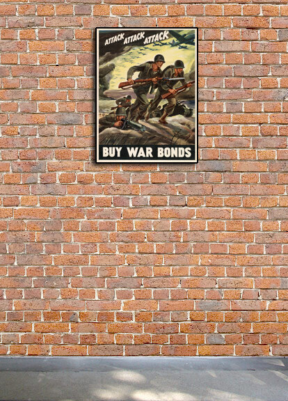 1942 “Attack Attack Attack” Vintage Style WW2 Poster - 24x32 gallery