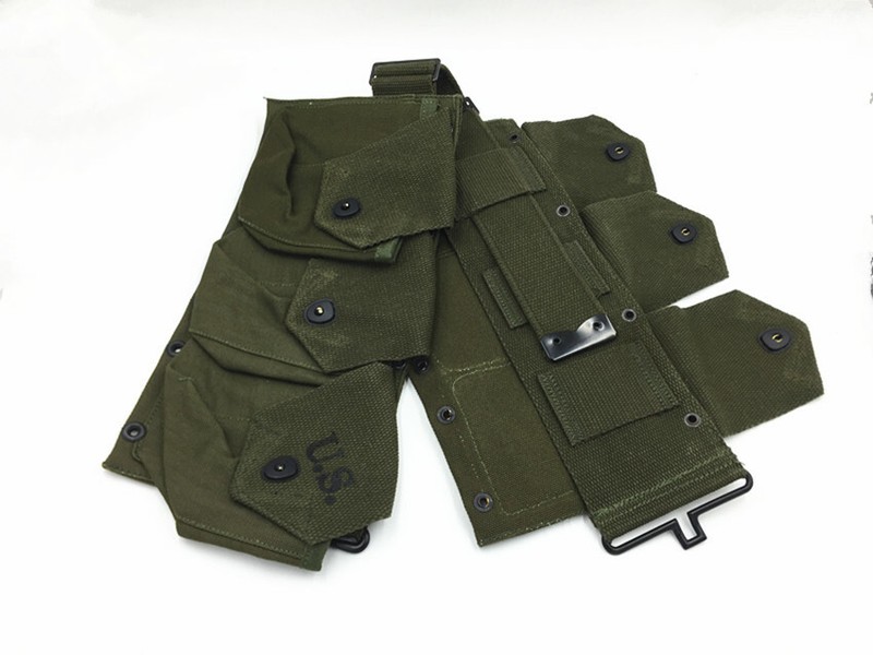 WW2 WWII US ARMY SIX CELL CANVAS BAR POUCH GREEN HIGHT QUALITY gallery
