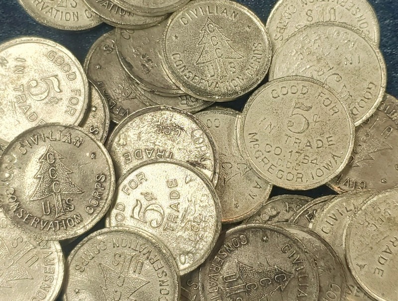 C.C.C., Civilian Conservation Corps Canteen token gallery