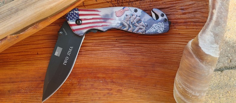 8” Patriotic Battle of Iwo Jima Tactical Pocket Knife