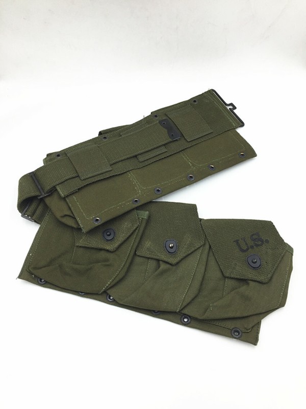 WW2 WWII US ARMY SIX CELL CANVAS BAR POUCH GREEN HIGHT QUALITY gallery