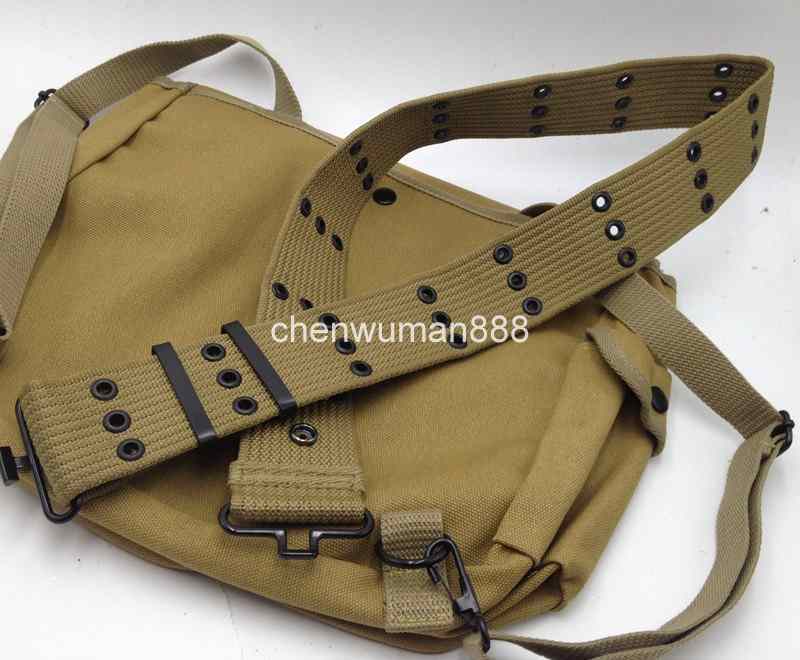 WWII 2 US AMRY USMC AMMO COMBAT EQUIPMENT WEBBING EQUIPMENT CANVAS BELT gallery