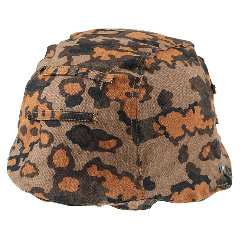 WWII WW2 GERMAN ARMY M35 REVERSIBLE HELMET COVER SPRING FALL OAK CAMO CAMOUFLAGE gallery