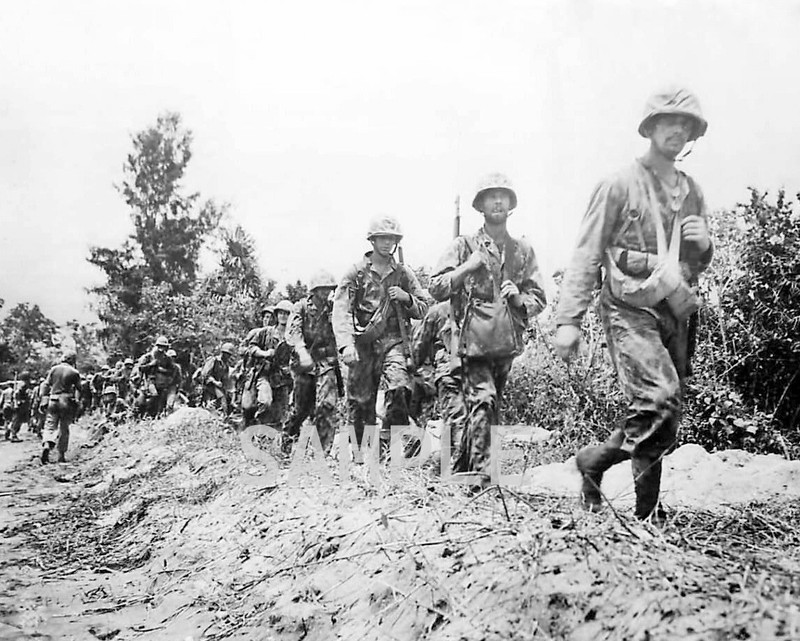 Marine Raiders return from front line WW2 WWII 8×10 Photo Print 54c